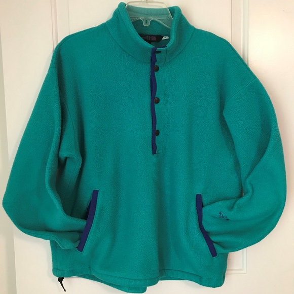 The North Face Other - The North Face aqua green 1/4 snap fleece pullover